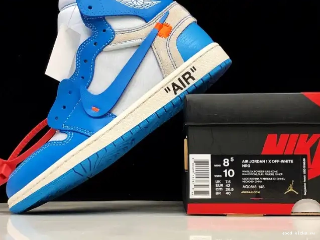 80% Off Sale Air AQ0818-148 1 UNC Powder Jordan Off-White Blue 0602